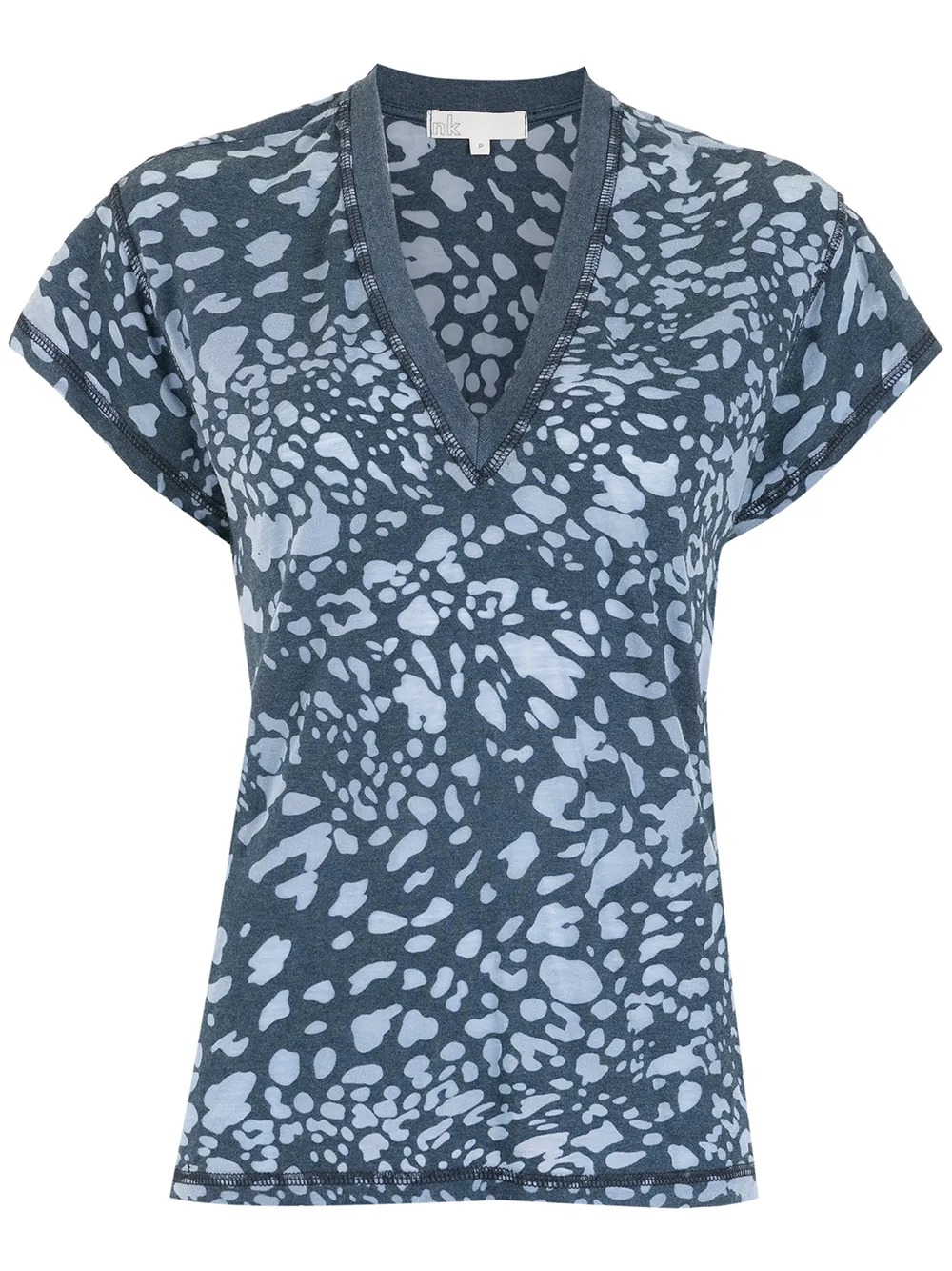 

Nk Devore splatter-print T-shirt - Blue