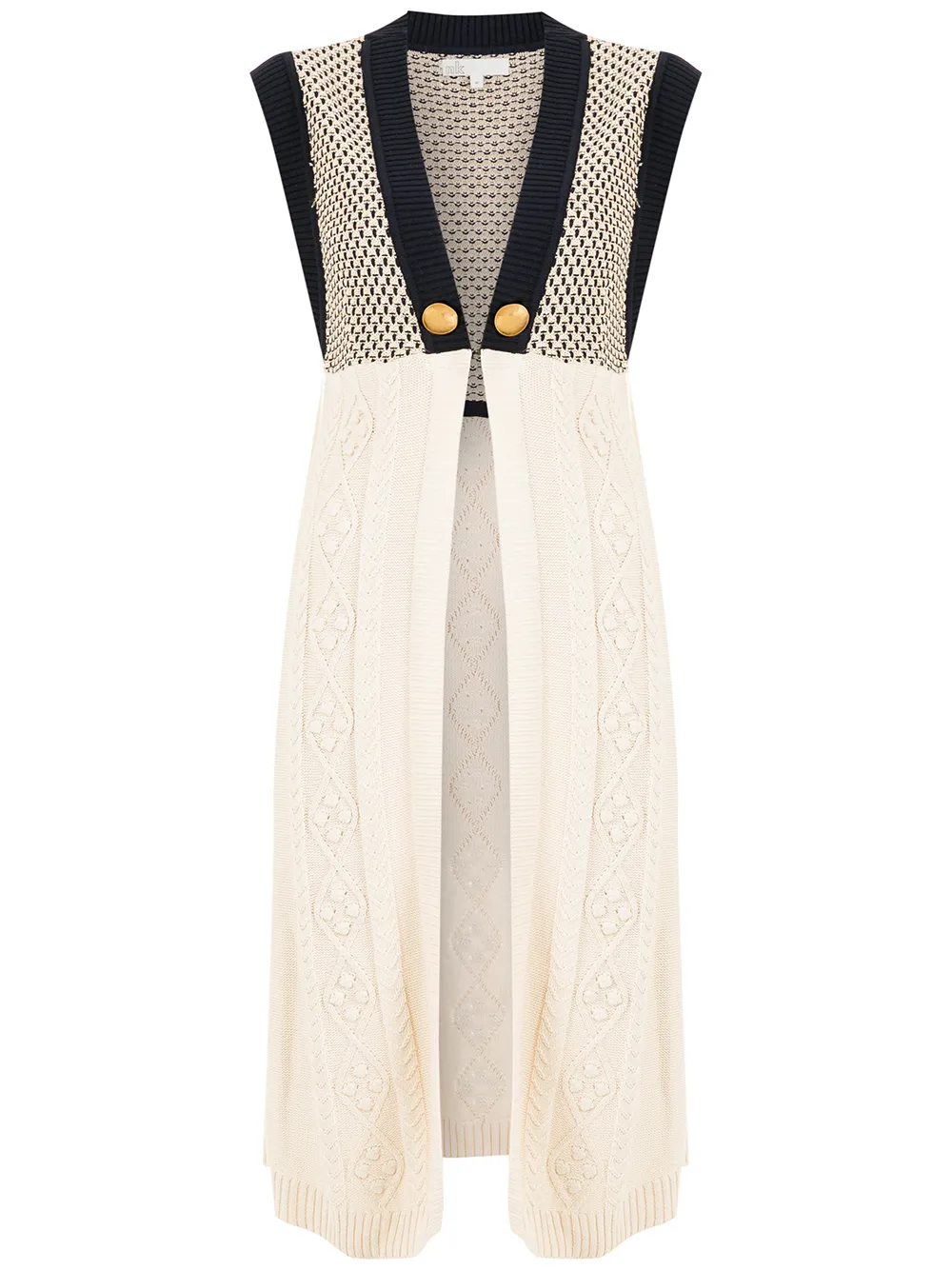 

Nk empire sleeveless cardigan - White