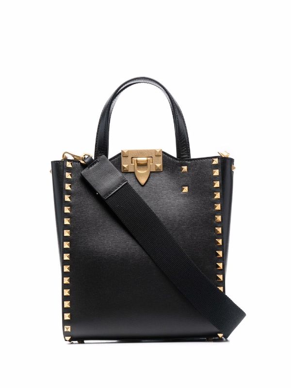 valentino garavani rockstud leather tote