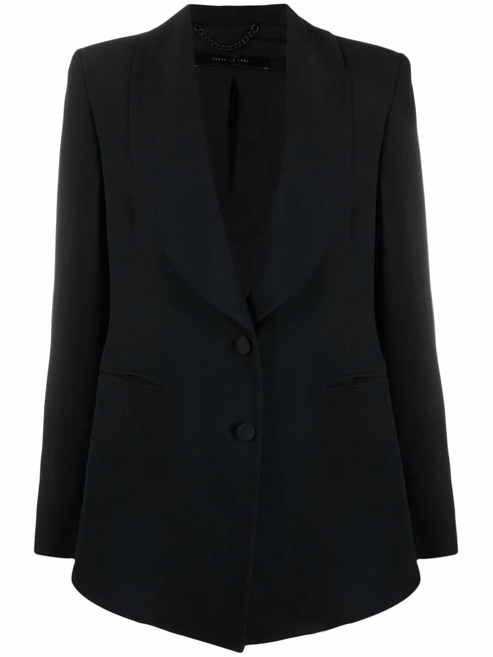 

Federica Tosi blazer con cuello esmoquin - Negro