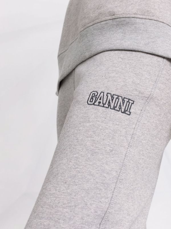 GANNI logo-embroidered Organic Cotton Track Pants - Farfetch