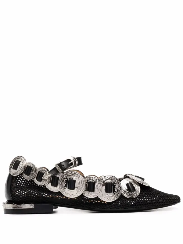 Toga Pulla buckle-detail Square Toe Pumps - Farfetch