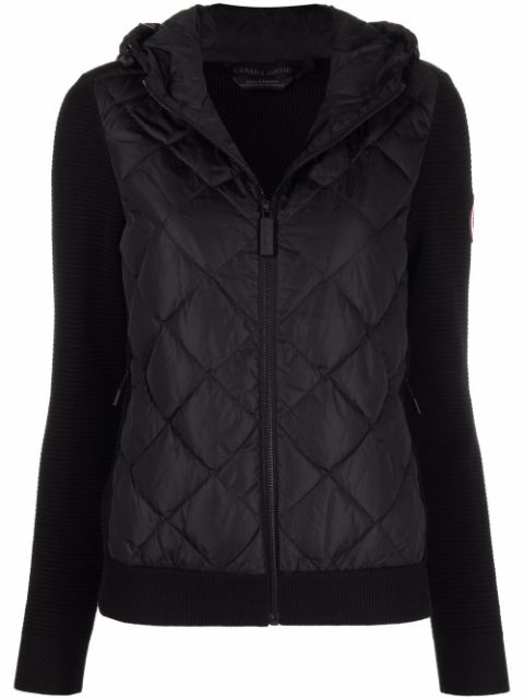 Canada Goose Hybridge padded knitted hoodie Women