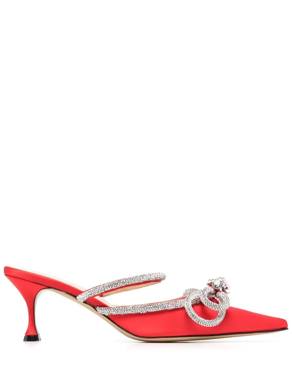 

MACH & MACH mules con moño y detalles de cristal - Rojo