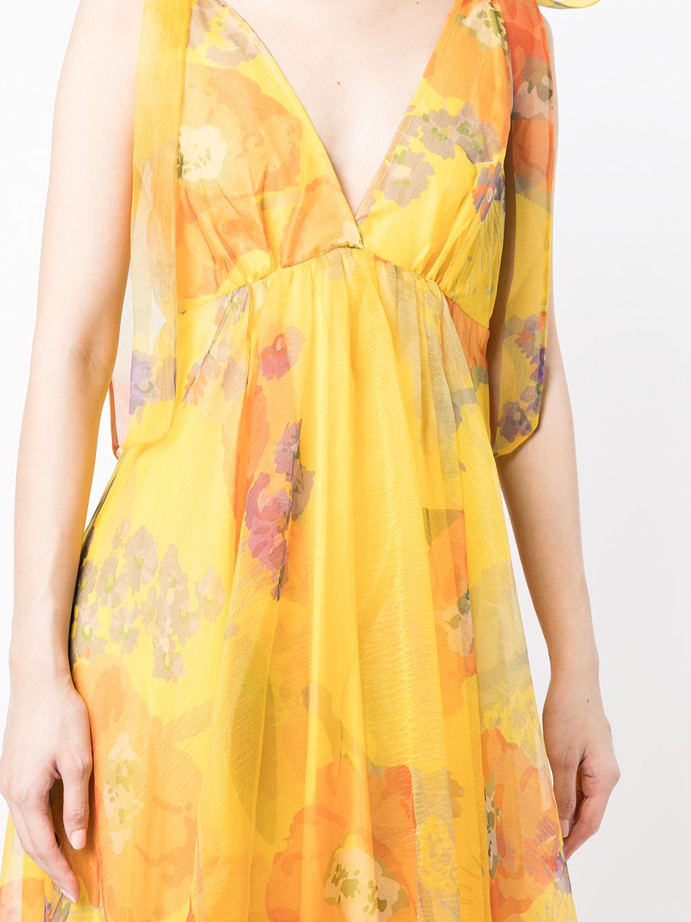 фото Staud платье макси с цветочным принтом