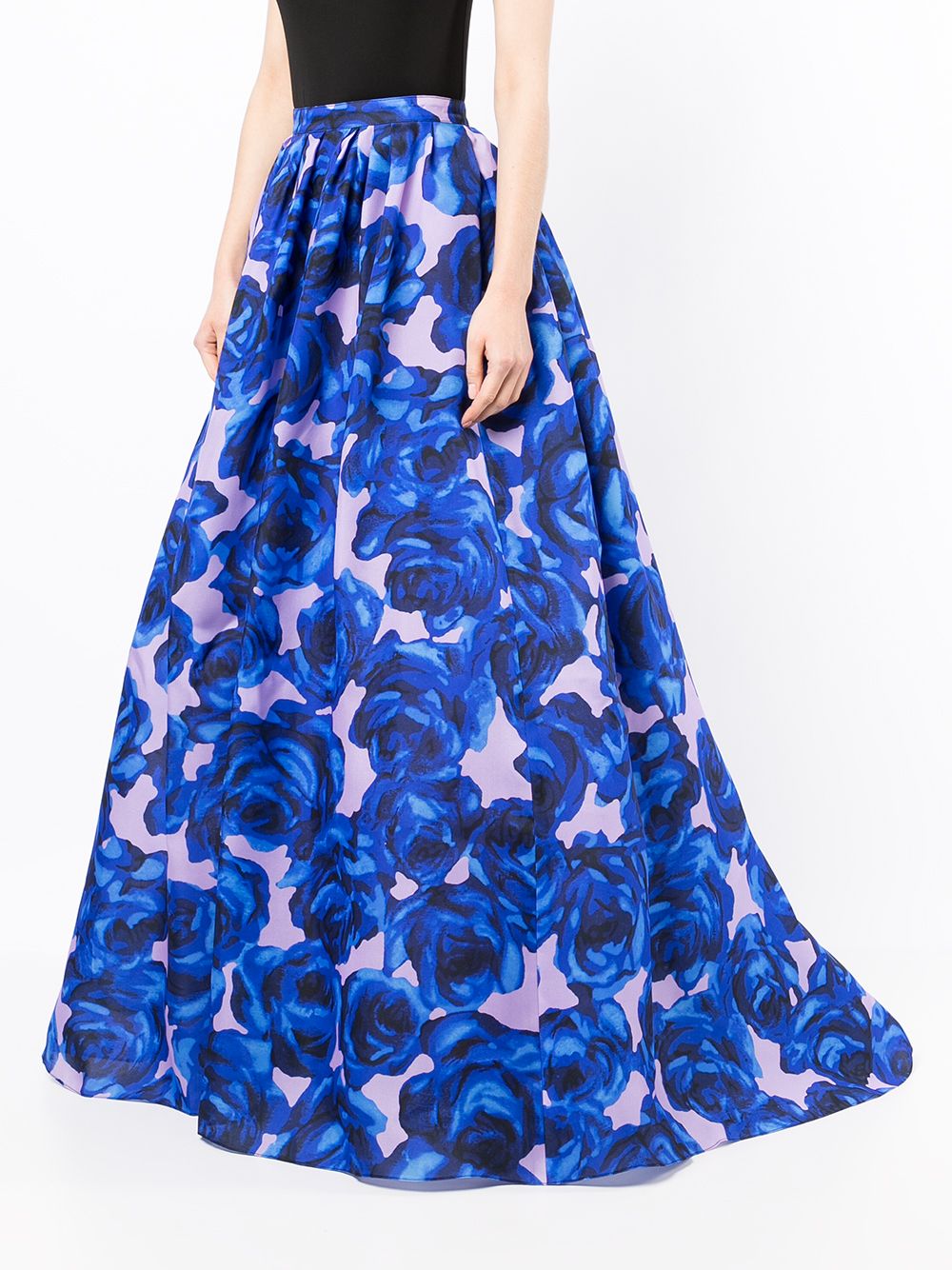 фото Carolina herrera юбка с завышенной талией и цветочным принтом