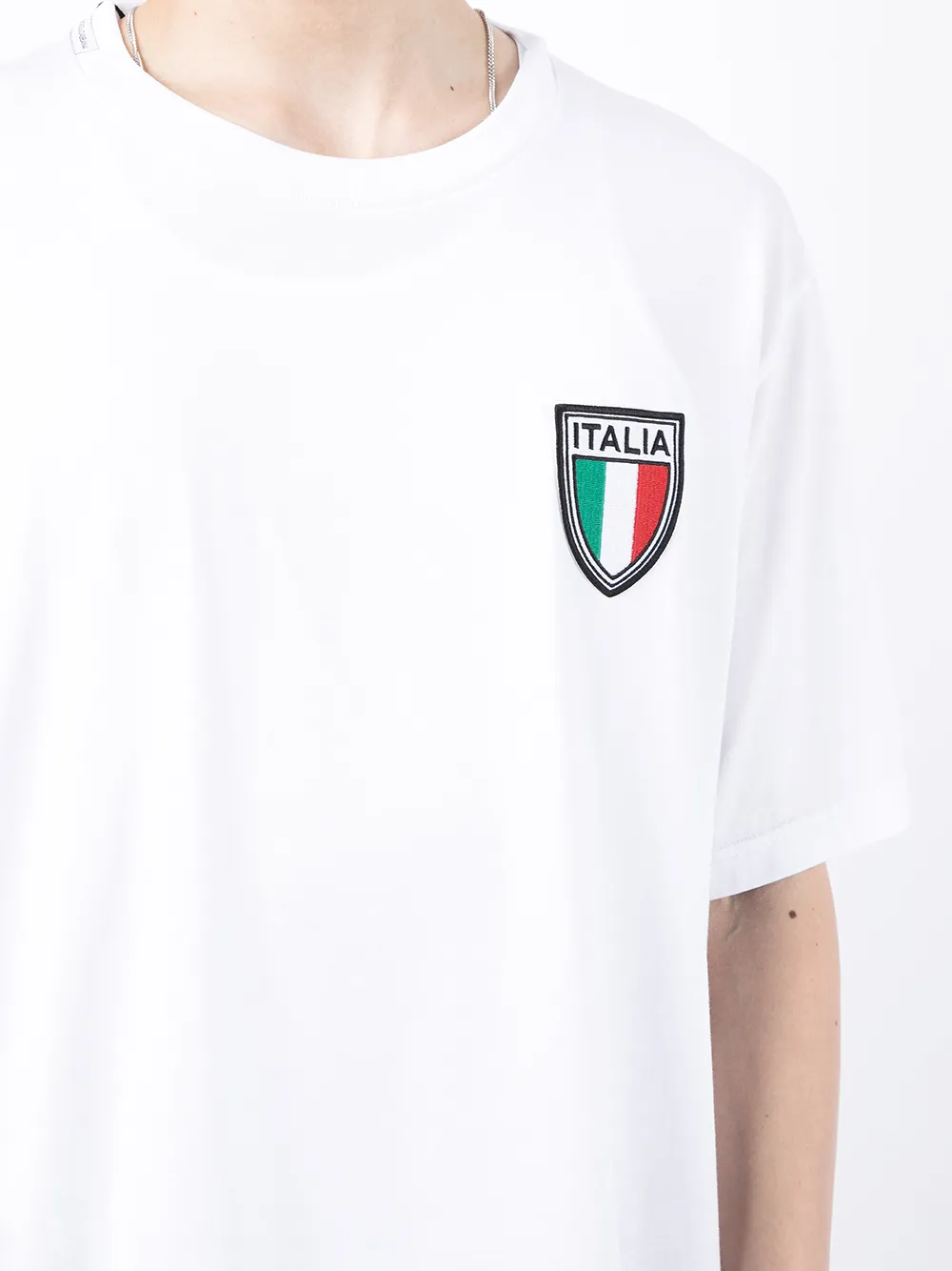 Dolce & Gabbana Italian flagpatch Cotton Tshirt Farfetch