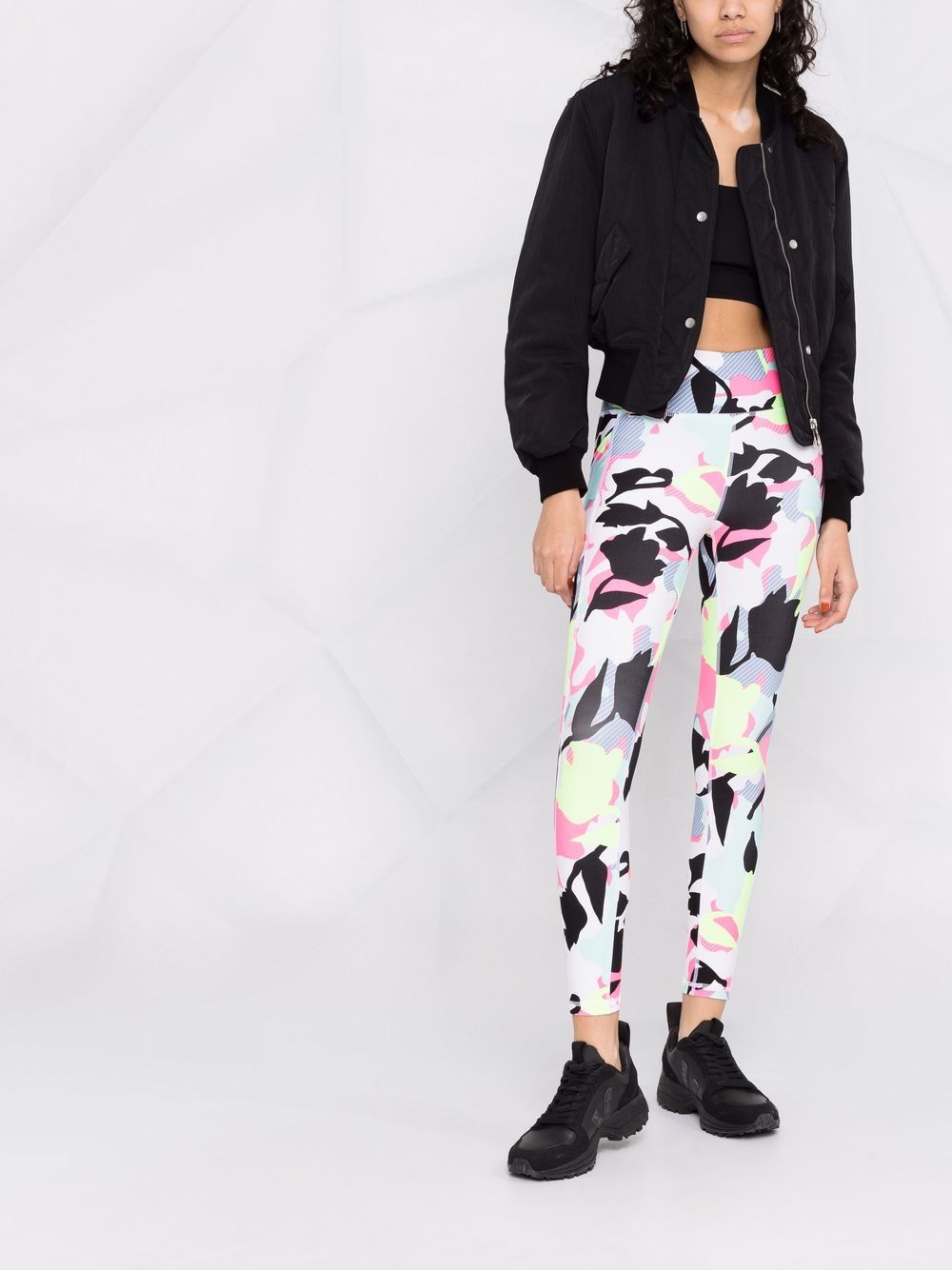 DKNY Legging met bloemenprint - Wit