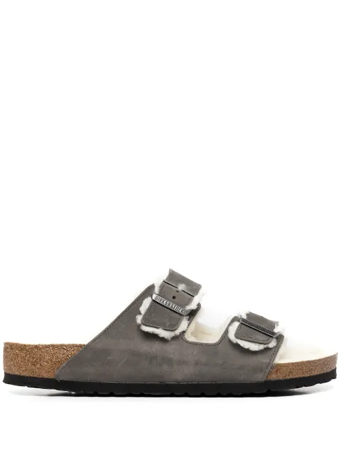 Arizona Shearling buckled sandals