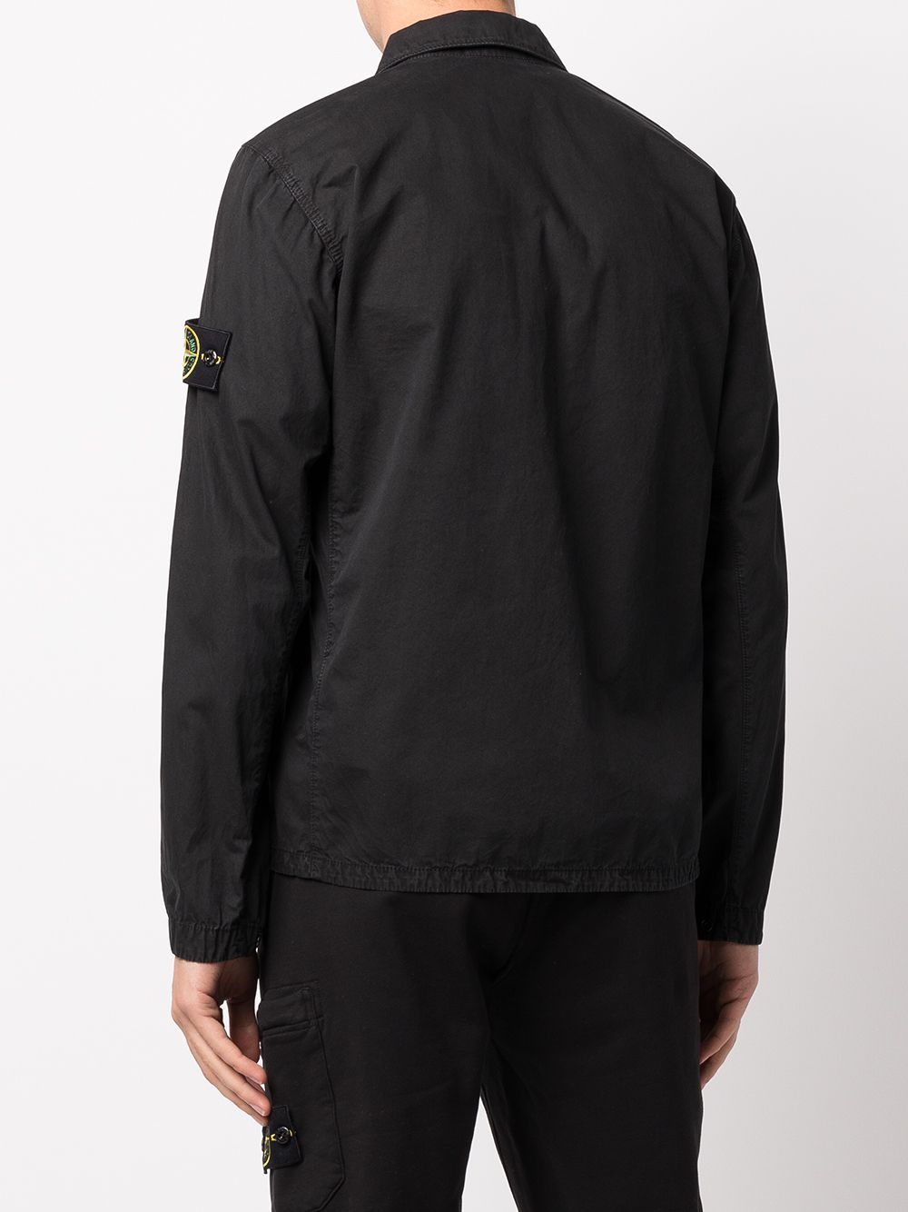 фото Stone island куртка-рубашка на молнии с логотипом compass