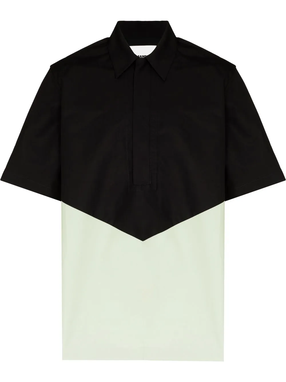 

Jil Sander camisa con diseño de dos tonos - Negro