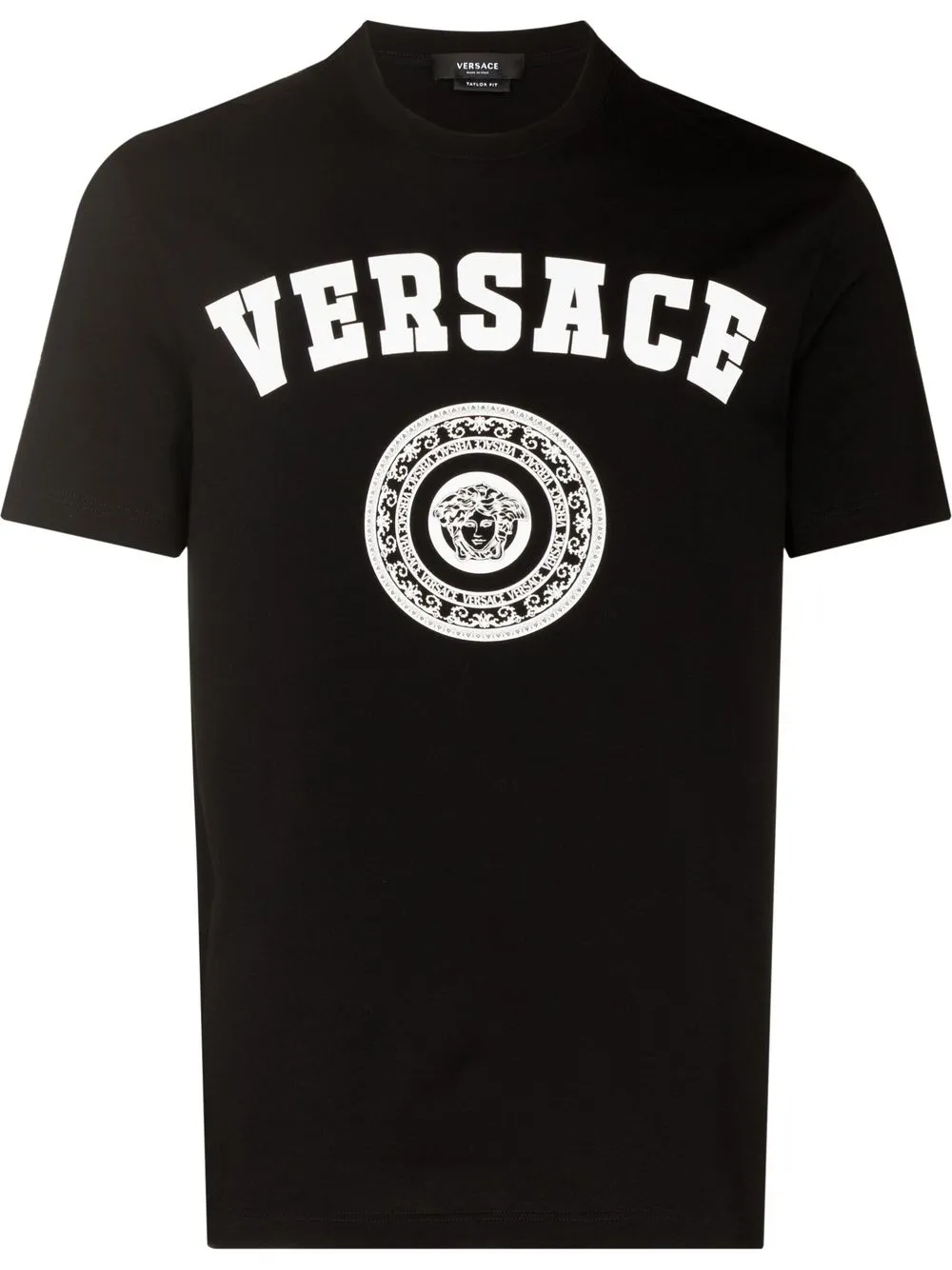 

Versace playera con logo estampado - Negro