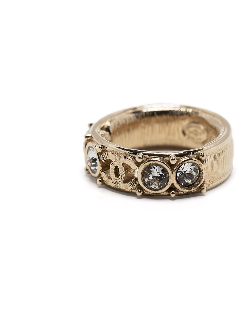 Chanel Pre-Owned 2010s rhinestone-embellished CC ring
