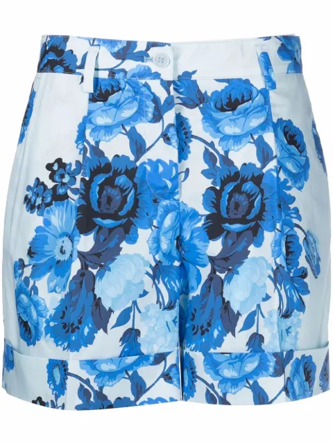 P.A.R.O.S.H. shorts con tiro alto y estampado floral
