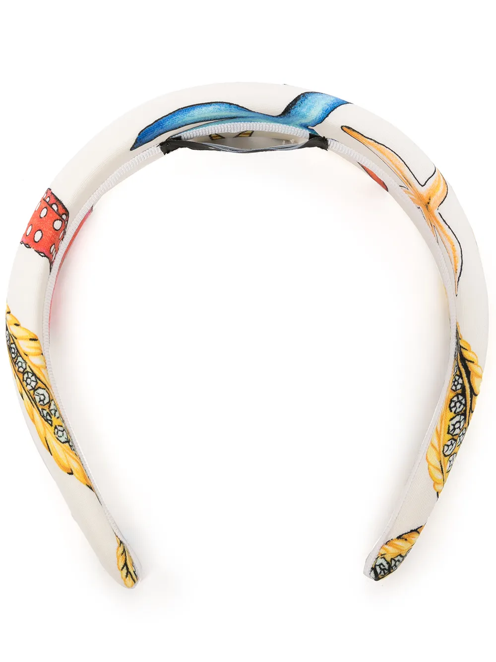 

Versace Trésor de la Mer-print silk headband - White