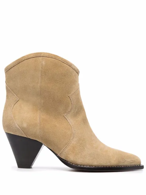 ISABEL MARANT Donatee Studded Leather Ankle Boots - Farfetch