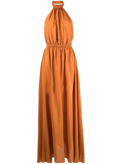 halterneck silk dress | Federica Tosi 