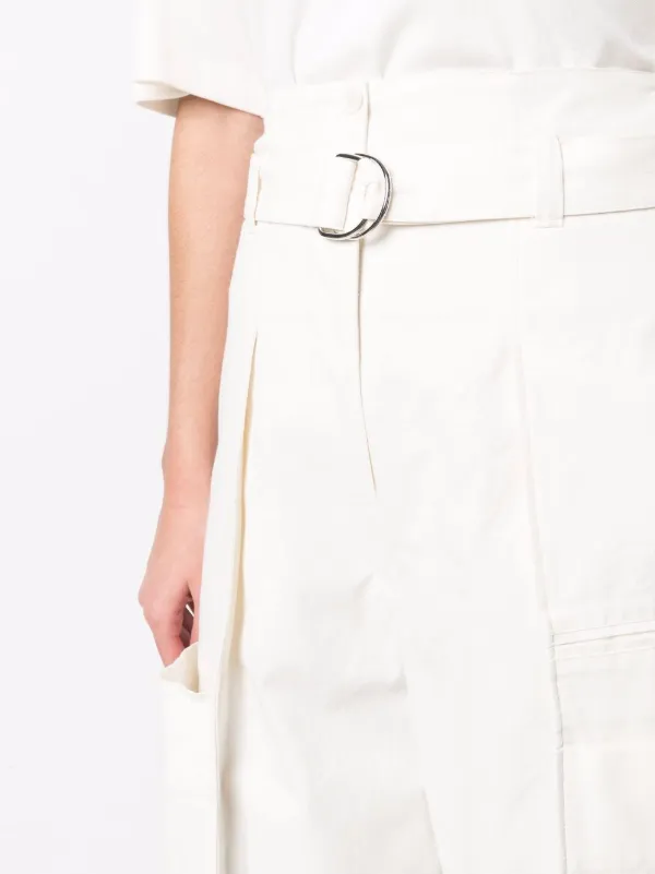【送料&関税込】Lemaire Belted Lightweight Capri Shorts LEMAIRE Belted Capri Shorts | White | FARFETCH