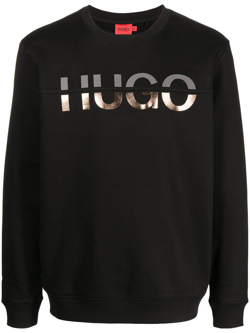 

HUGO sudadera con logo estampado - Negro