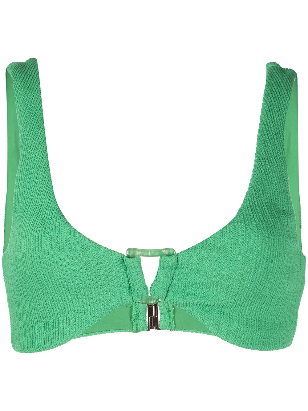 Simkhai Astrid textured bikini top | Green | Image 1