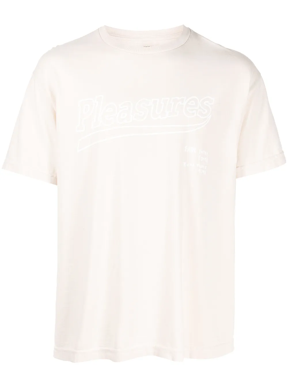 

Pleasures playera con logo estampado - Neutro