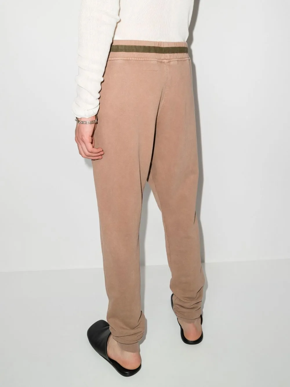GREG LAUREN DRAWSTRING COTTON TRACK PANTS