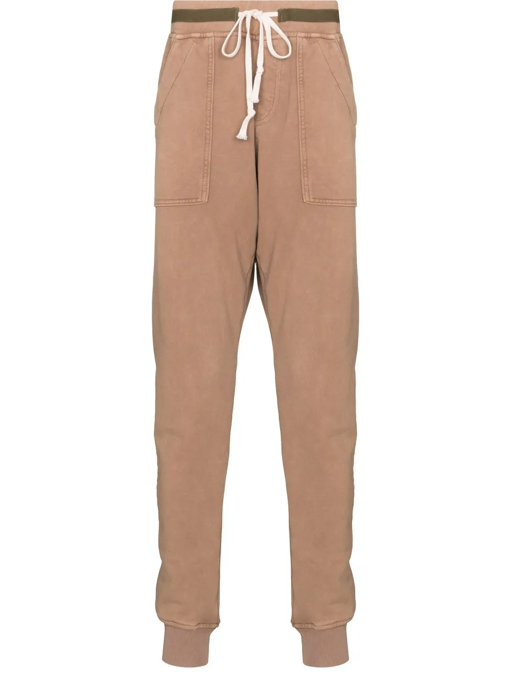 GREG LAUREN DRAWSTRING COTTON TRACK PANTS