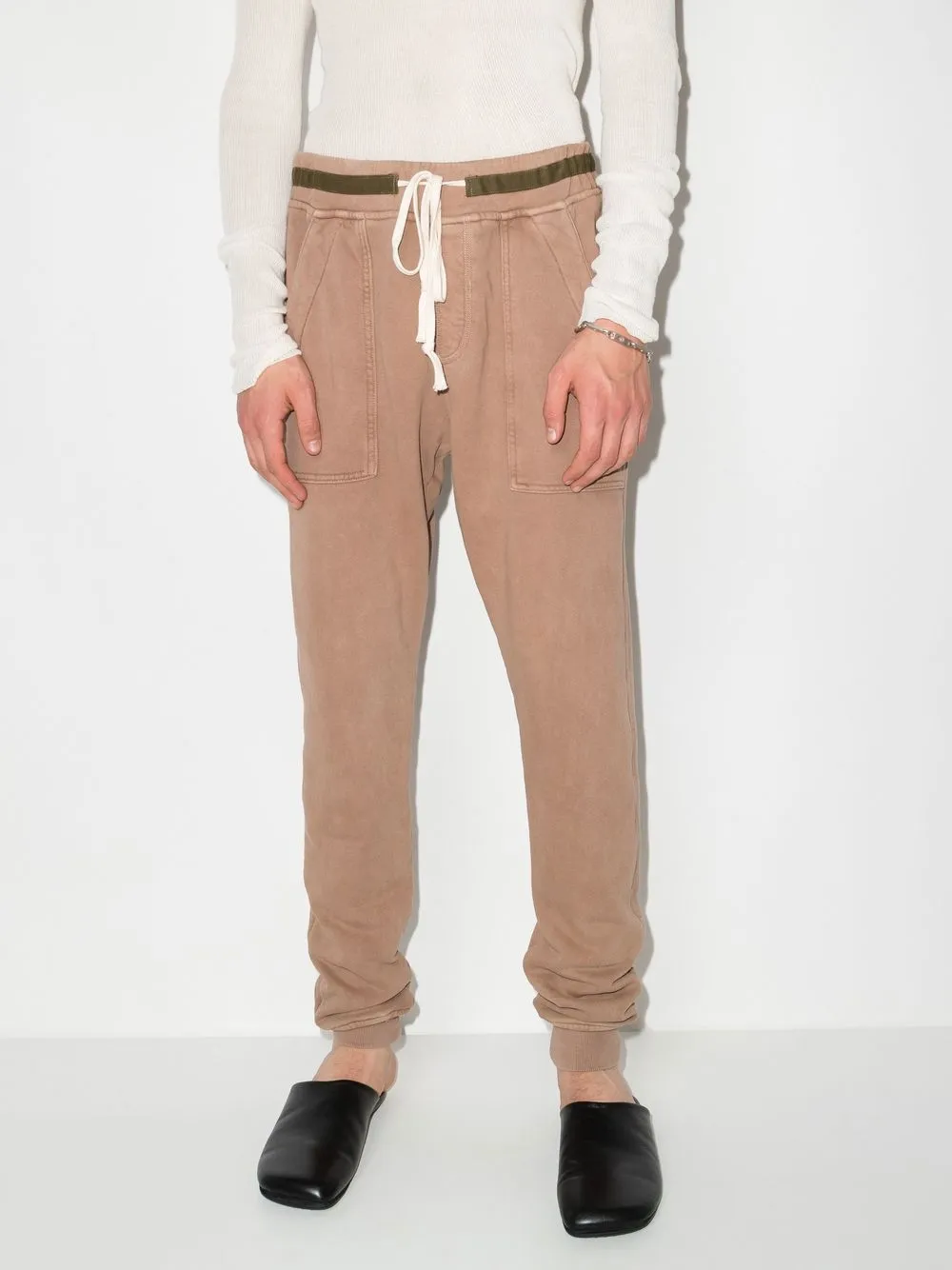 Greg Lauren Trainingsbroek met trekkoord - Bruin