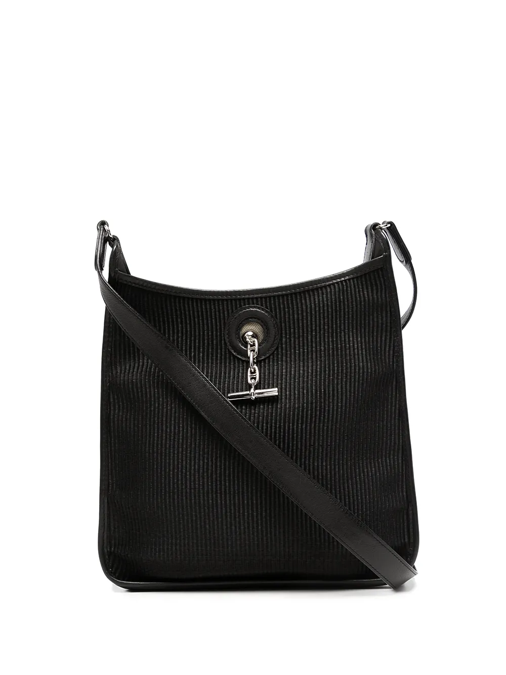 Pre-owned Hermes 1990s  Vespa Pm Shoulder Bag In Black