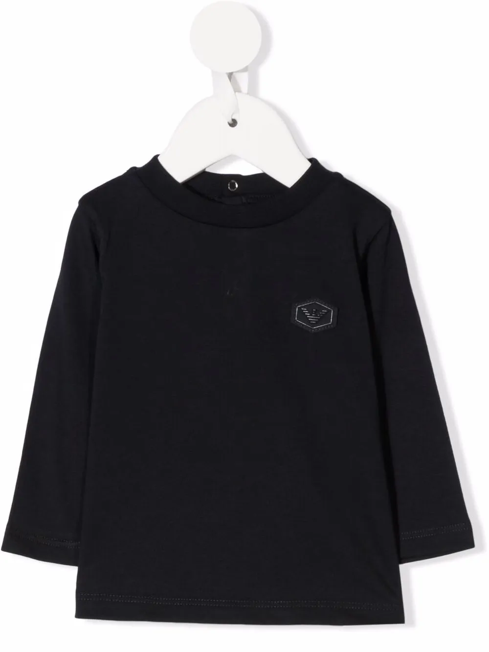 Image 1 of Emporio Armani Kids logo-patch long-sleeved T-shirt