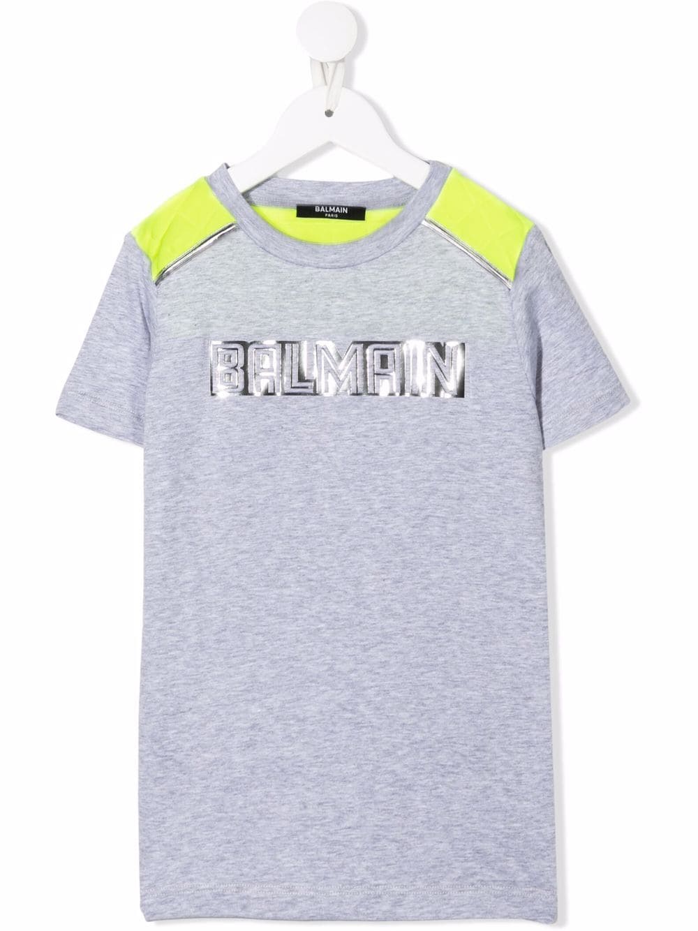 

Balmain Kids playera con logo estampado - Gris