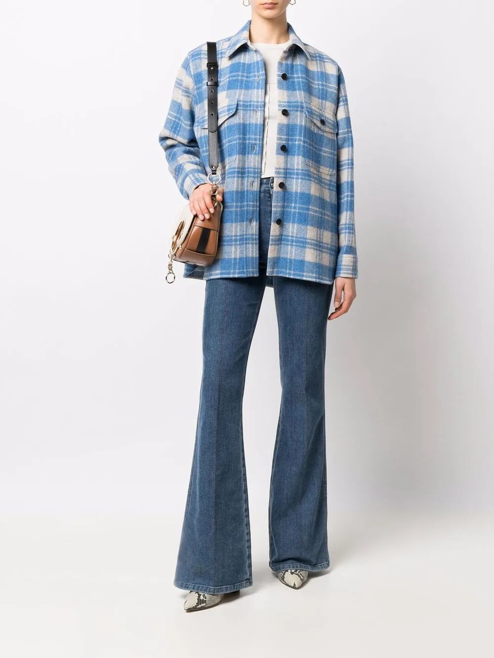 фото Isabel marant étoile куртка-рубашка в клетку