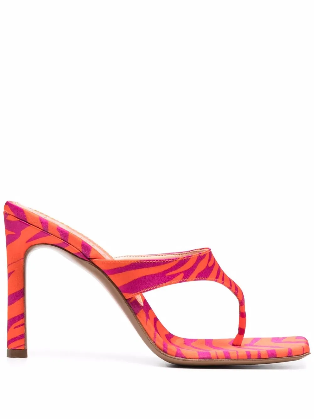 

THE SADDLER sandalias con estampado de cebra - Naranja