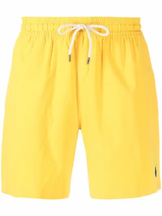 Yellow ralph lauren shorts discount