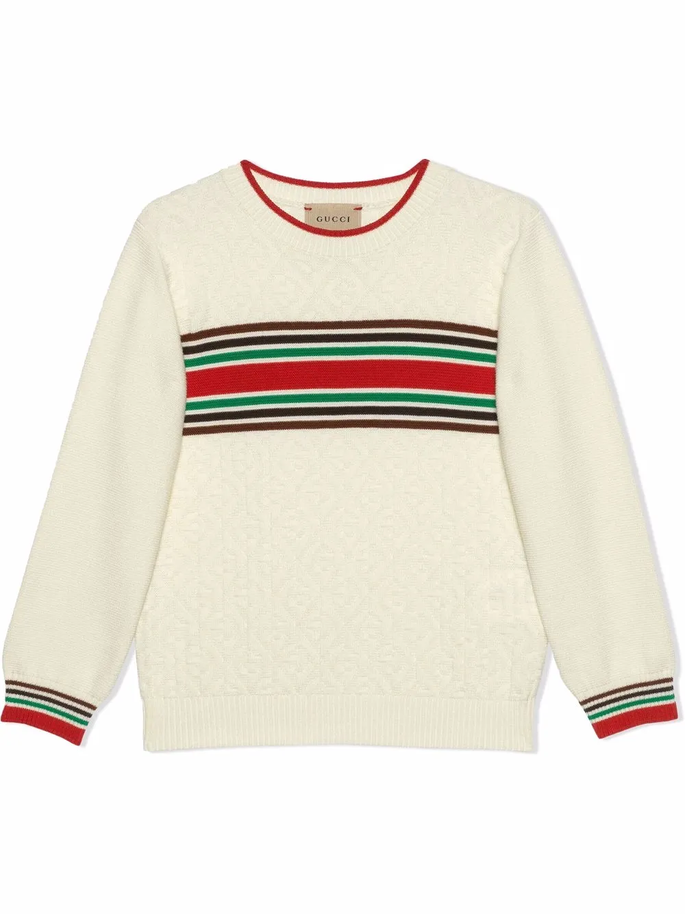 Gucci Kids  Stripe Knitted Jumper Farfetch