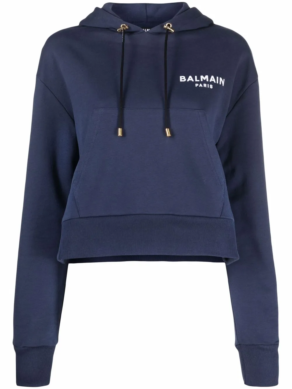 фото Balmain укороченное худи с логотипом