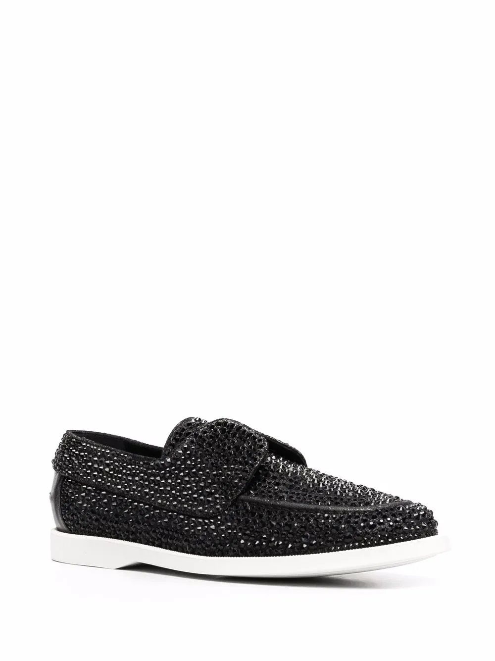 Le Silla Prince loafers met stras - Zwart