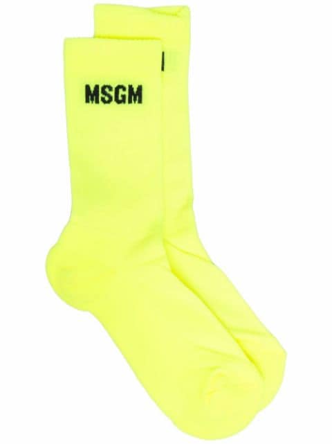 MSGM logo-knit socks