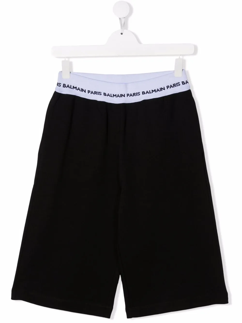 

Balmain Kids shorts con logo en la pretina - Negro