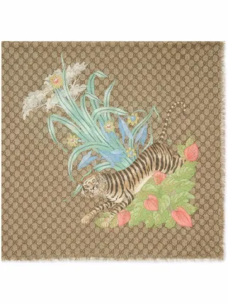 Gucci Gucci Tiger GG Shawl Farfetch