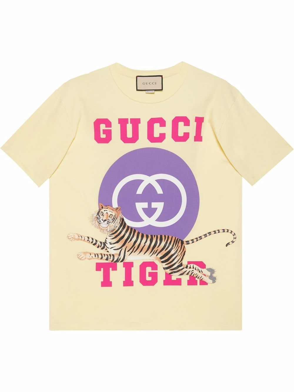 Gucci Gucci Tiger Logo Print T-shirt - Farfetch