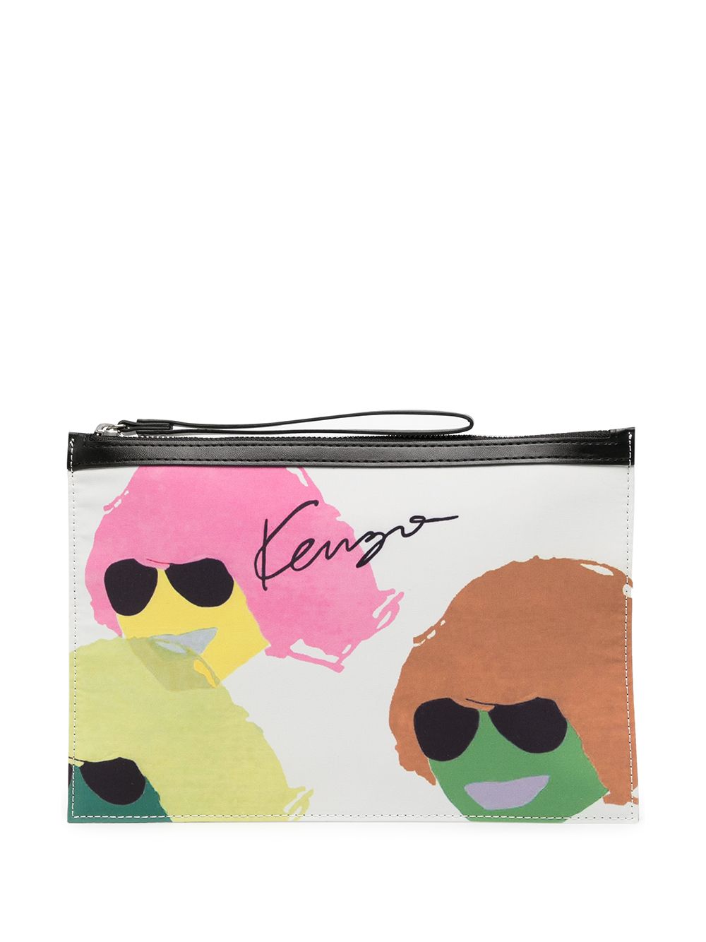 Kenzo logo-print detail clutch bag