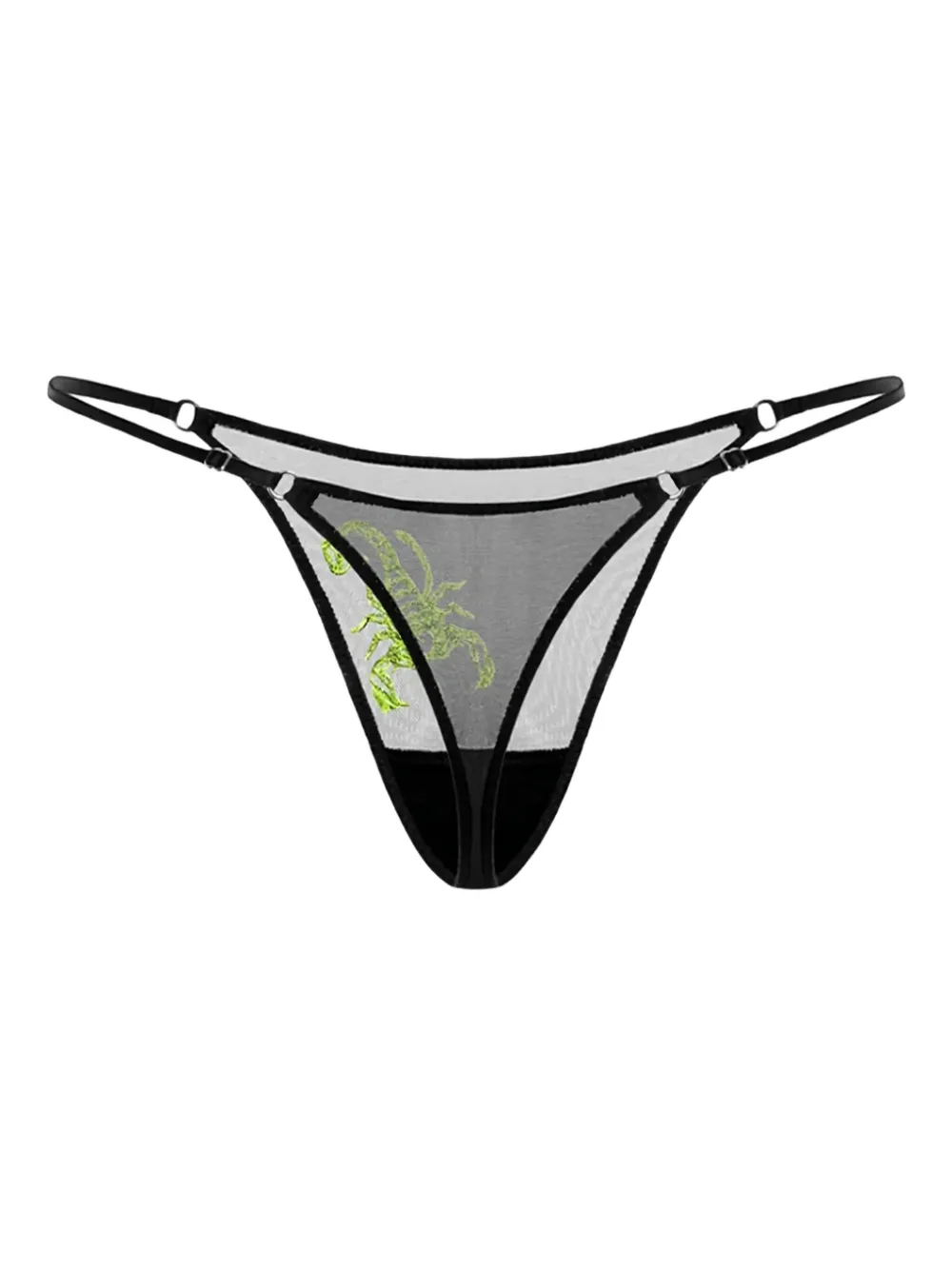 Zhilyova embroidered sheer thong | Image 2