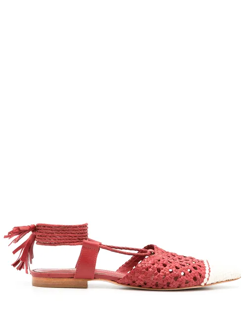 Ballerines Lovina à design tissé - Sarah Chofakian - Modalova