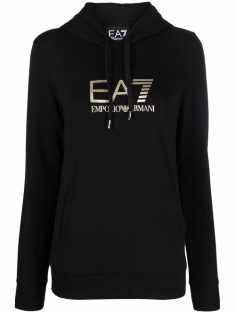 Ea7 Emporio Armani logo-print hoodie Women