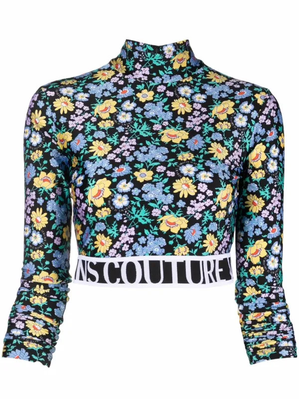 Versace Jeans Couture Floral Crop Top 