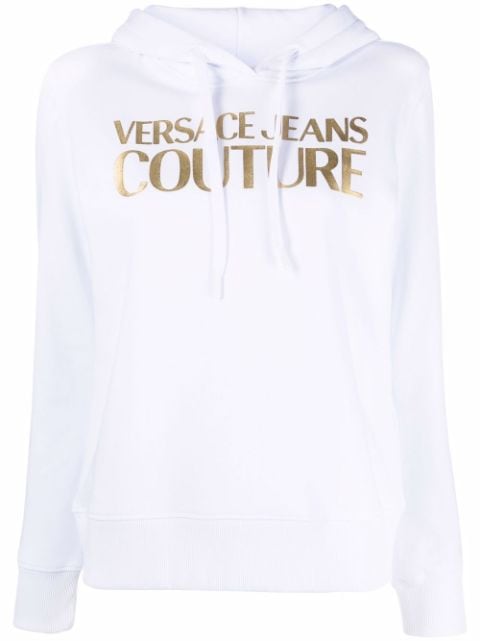 Versace Jeans Couture metallic logo print hoodie