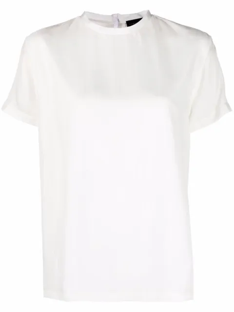 short-sleeved silk T-shirt