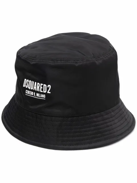 DSQUARED2 logo-print bucket hat