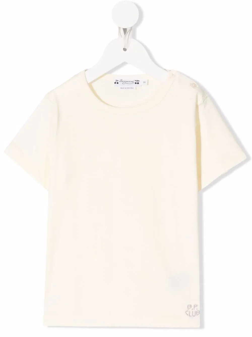 

Bonpoint embroidered logo T-shirt - Neutrals